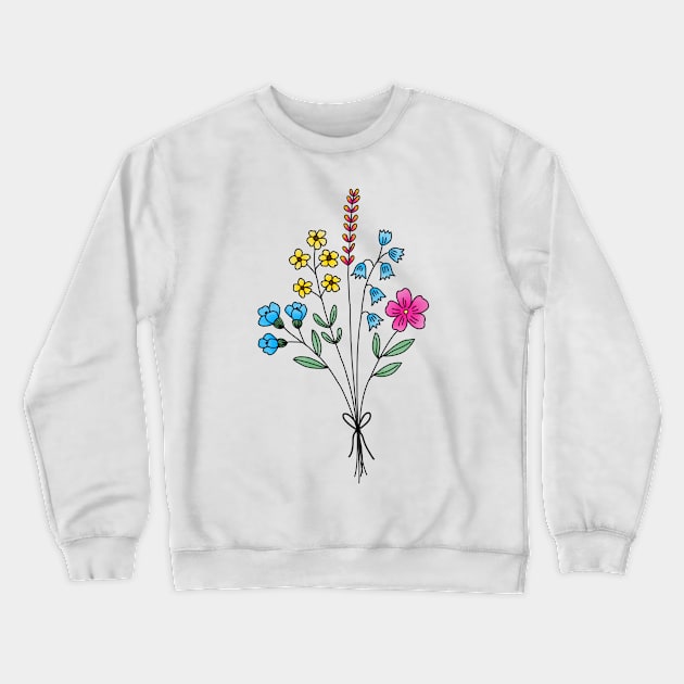 Subtle pan flower bouquet Crewneck Sweatshirt by anrockhi